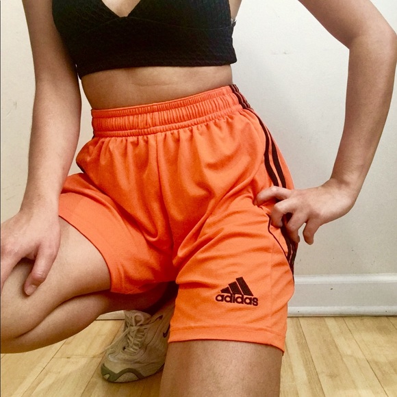 adidas Pants - ADIDAS Orange Running/ Basketball Shorts